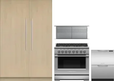 5 Piece Package Includes Refrigerator, Freezer, Range, Hood And Dishwasher